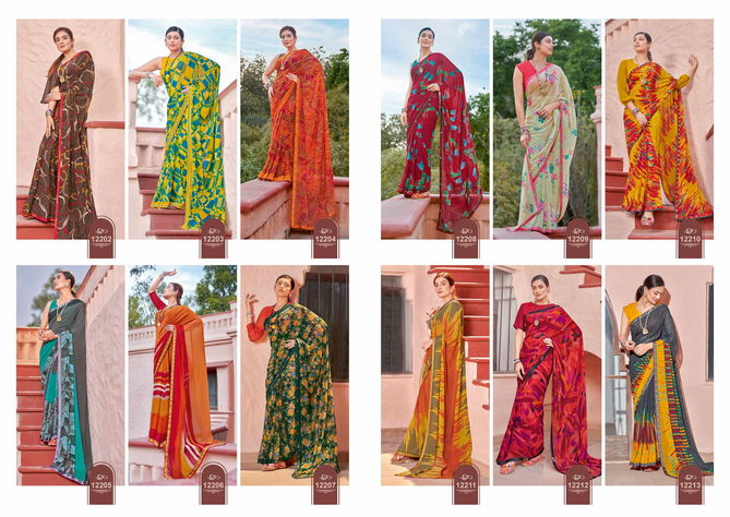 Sanskar Signature 15 Printed Regular Wear Georgette Latest Saree Collection